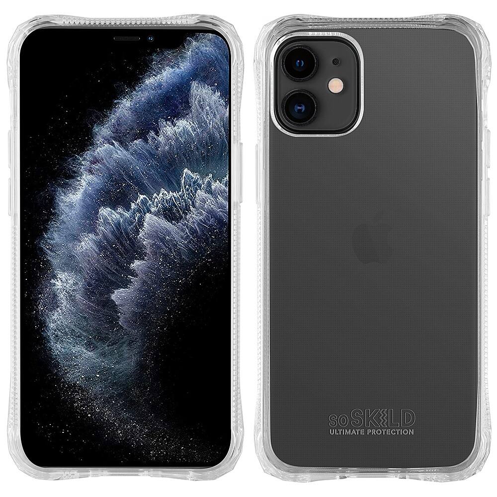 Angle View: SoSkild iPhone 12 / iPhone 12 Pro (6.1) Absorb 2.0 Impact Case - Transparent - Transparent
