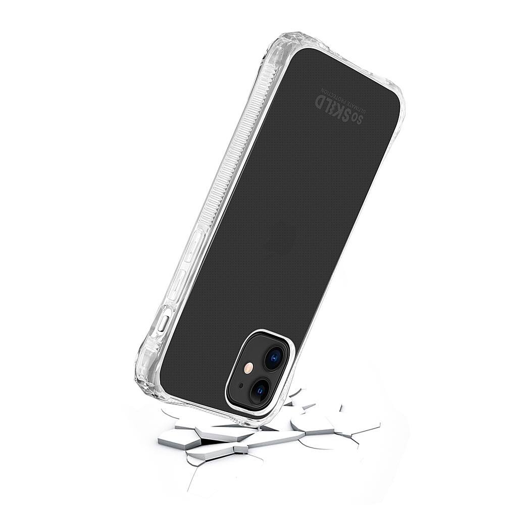 Left View: SoSkild iPhone 12 / iPhone 12 Pro (6.1) Absorb 2.0 Impact Case - Transparent - Transparent