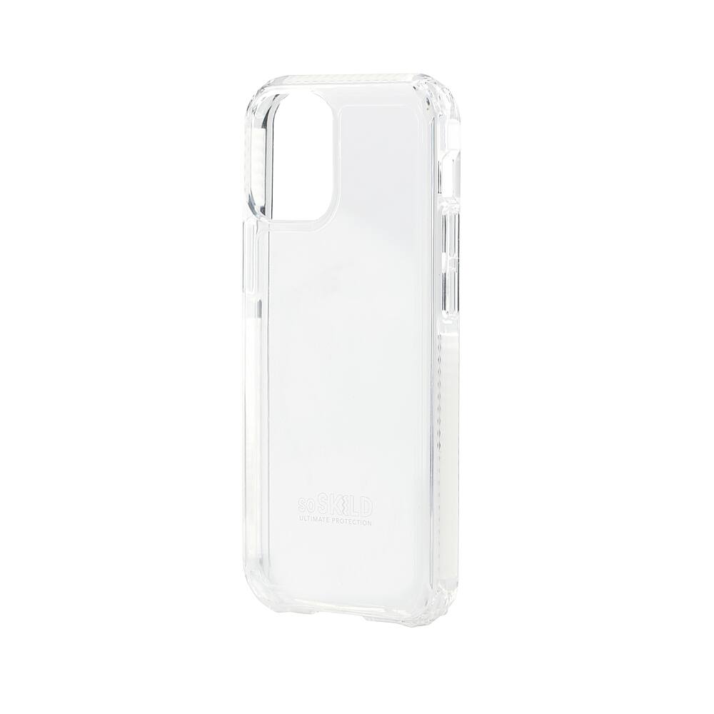 Left View: SoSkild iPhone 12 Pro Max (6.7) Defend 2.0 Heavy Impact Case - Transparent - Transparent