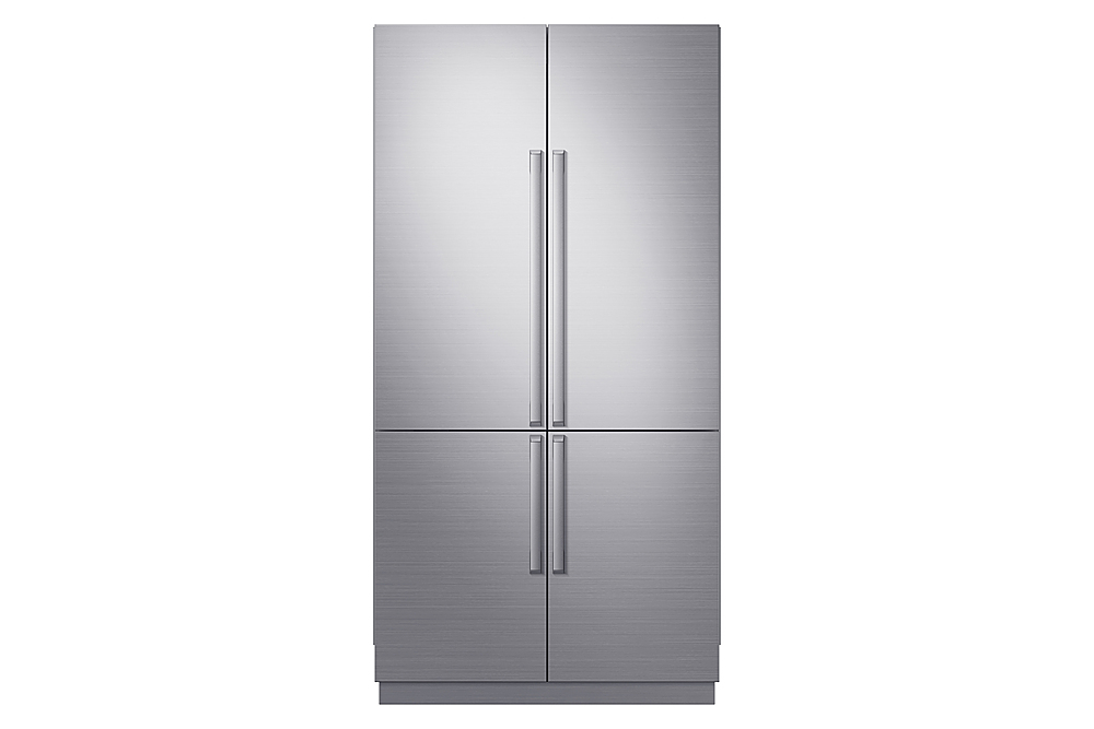 Angle View: Dacor - Transitional Style Panel Kit for 36" Refrigerator or Freezer Column, Left - Silver stainless steel