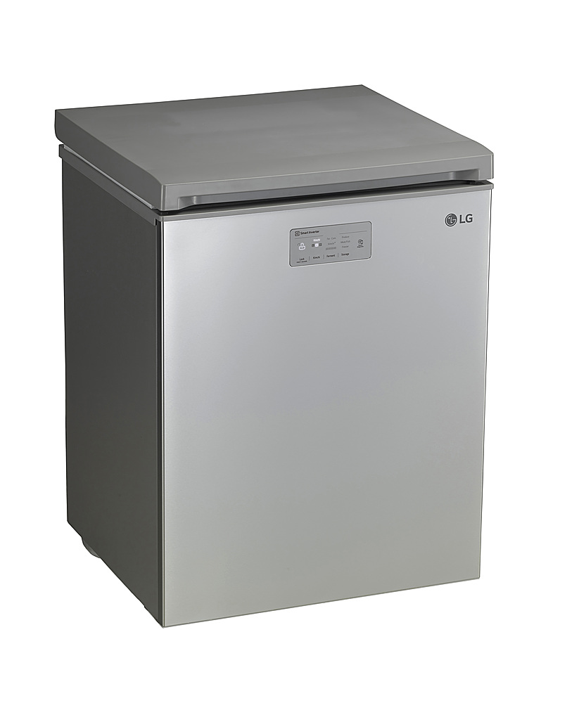 Angle View: LG - 4.5 cu Ft Kimchi Convertible Refrigerator/Freezer - Platinum silver