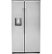 Front Zoom. GE Profile - 25.3 Cu. Ft. Side-by-Side Refrigerator with LED lighting - Stainless steel.