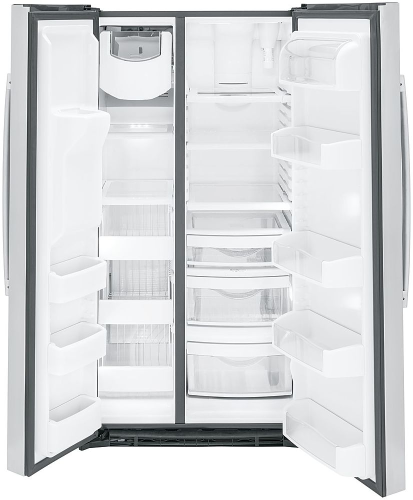 GE Profile 25.3 Cu. Ft. Side-by-Side Refrigerator with LED lighting ...