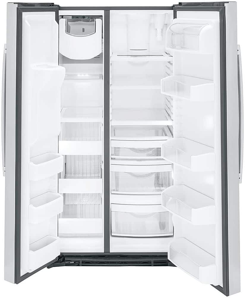 Alt View 11. GE Profile - 25.3 Cu. Ft. Side-by-Side Refrigerator with LED Lighting - Stainless Steel.