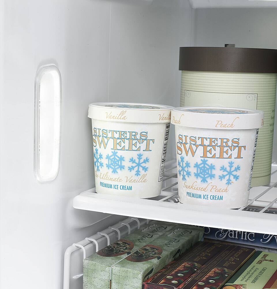 Alt View 16. GE Profile - 25.3 Cu. Ft. Side-by-Side Refrigerator with LED Lighting - Stainless Steel.