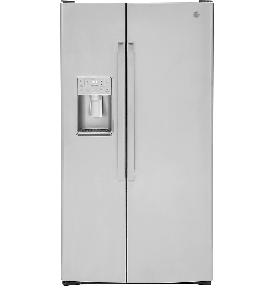 GE Profile – 28.2 Cu. Ft. Side-by-Side Refrigerator with LED lighting – Fingerprint Resistant Stainless Steel