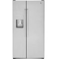 Front Zoom. GE Profile - 28.2 Cu. Ft. Side-by-Side Refrigerator with LED lighting - Stainless steel.