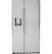 Front. GE Profile - 21.9 Cu. Ft. Side-by-Side Counter-Depth Refrigerator with LED Lighting - Stainless Steel.
