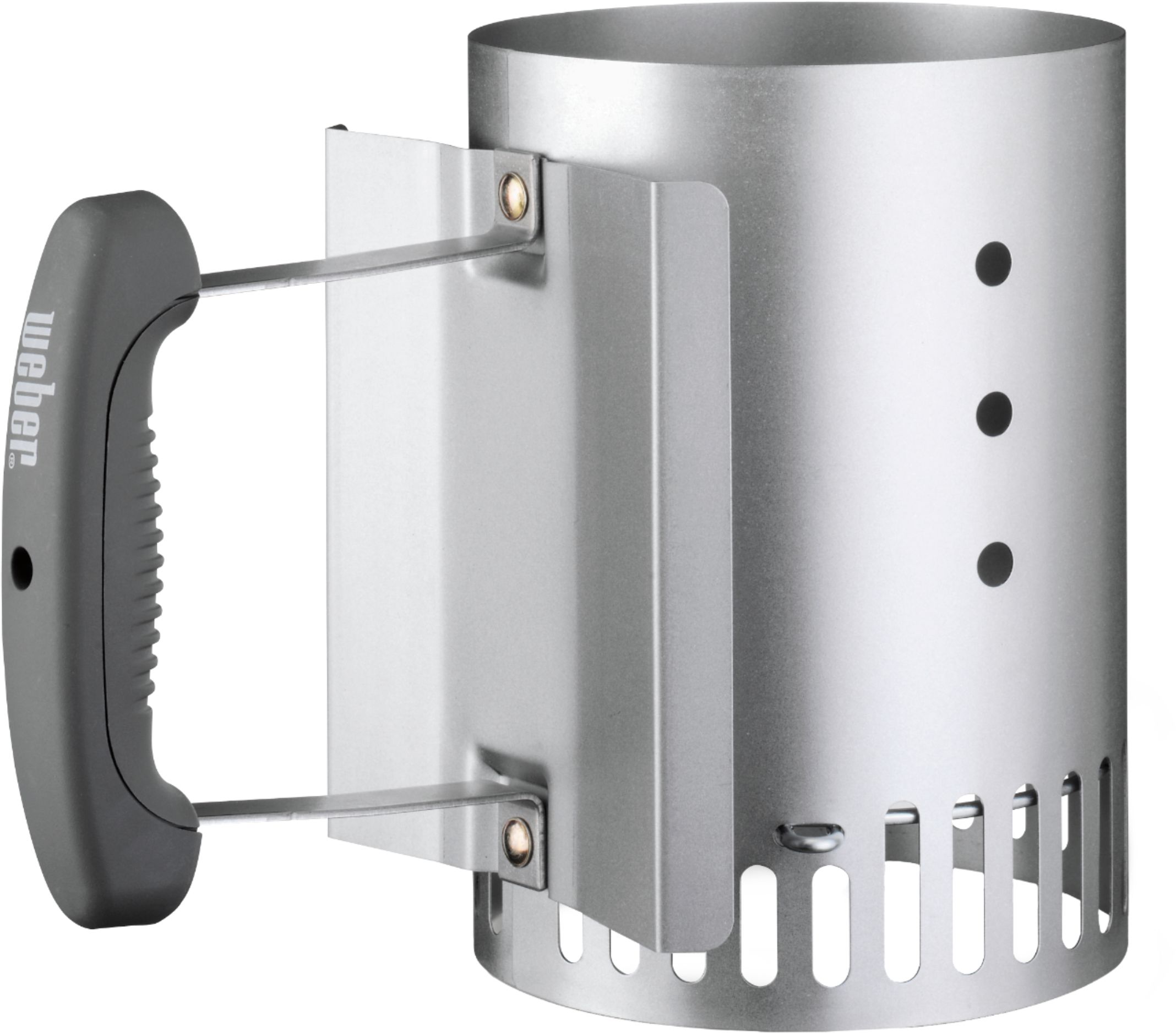 Angle View: Weber - Compact Rapidfire Chimney Starter - Silver