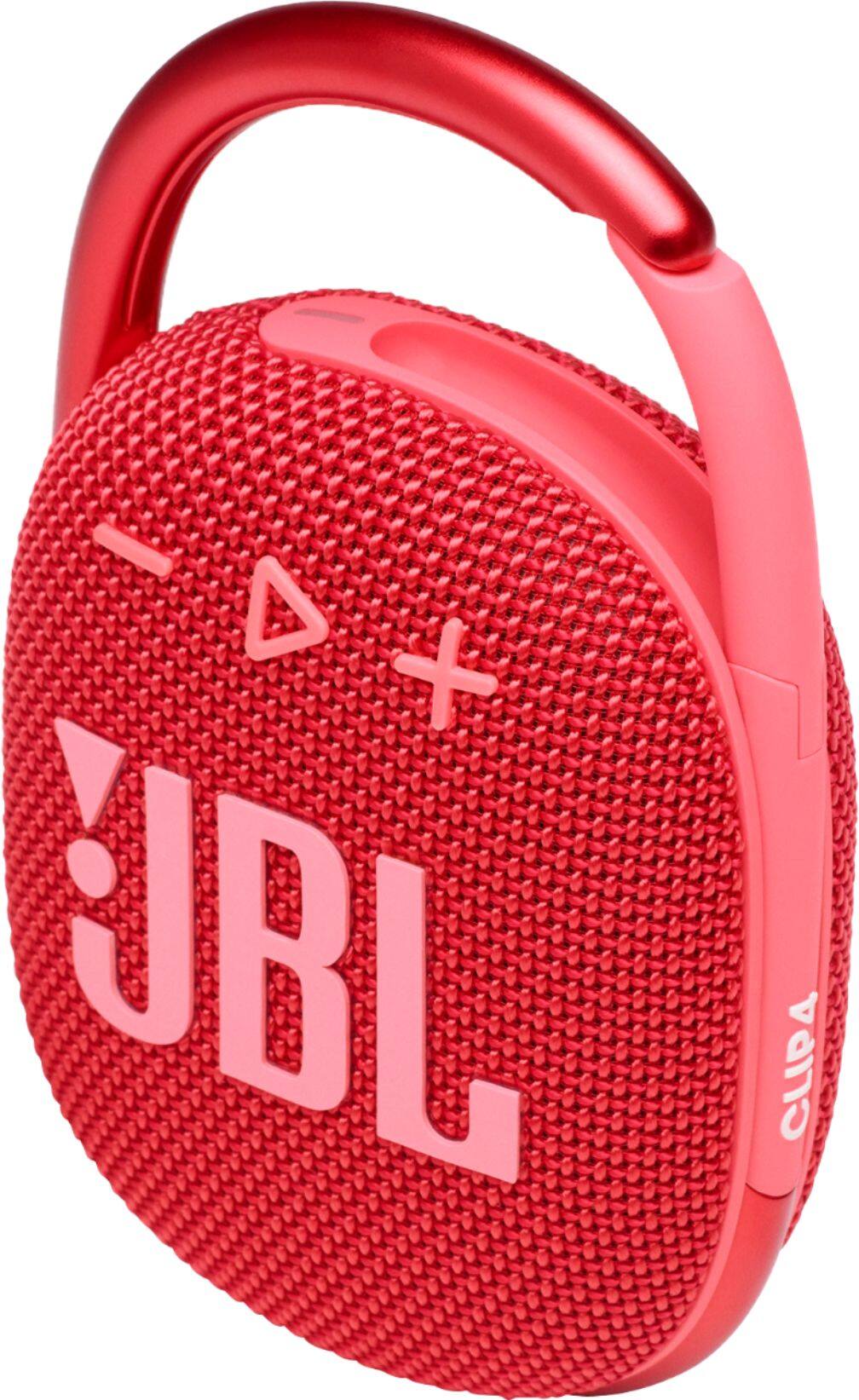 Left. JBL - CLIP4 Portable Bluetooth Speaker - Red.