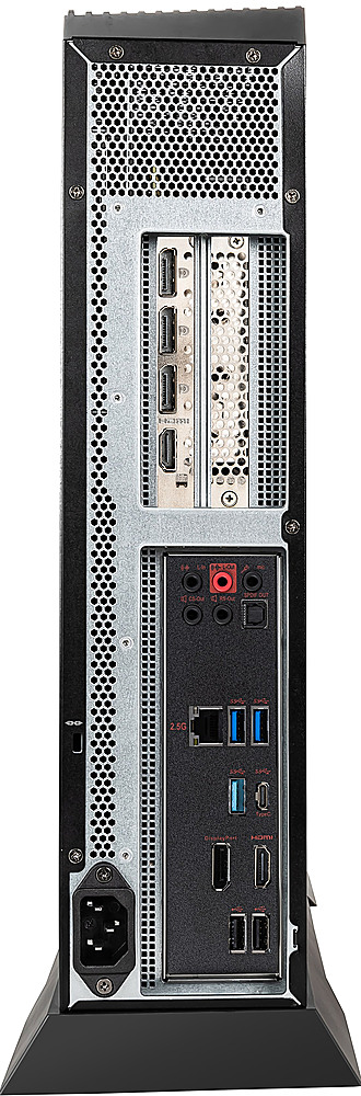 Back View: MSI - MPG Trident AS Desktop Computer, i7-10700F, 16GB RAM, 1TB SSD, NVIDIA GeForce RTX 3070