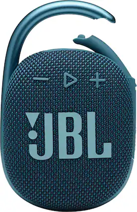 Front. JBL - CLIP4 Portable Bluetooth Speaker - Blue.