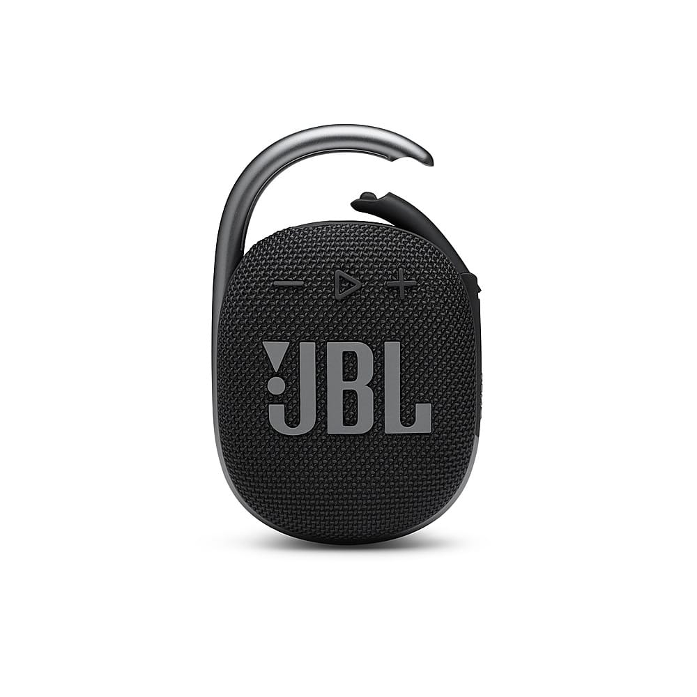 Front. JBL - CLIP4 Portable Bluetooth Speaker - Black.