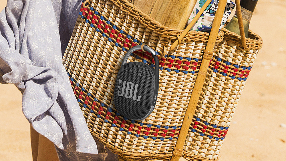 JBL Clip 4, Wireless Ultra Portable Bluetooth Speaker, Pro Sound,  Integrated Carabiner, Vibrant Colors with Rugged Fabric Design, Dust &  Waterproof
