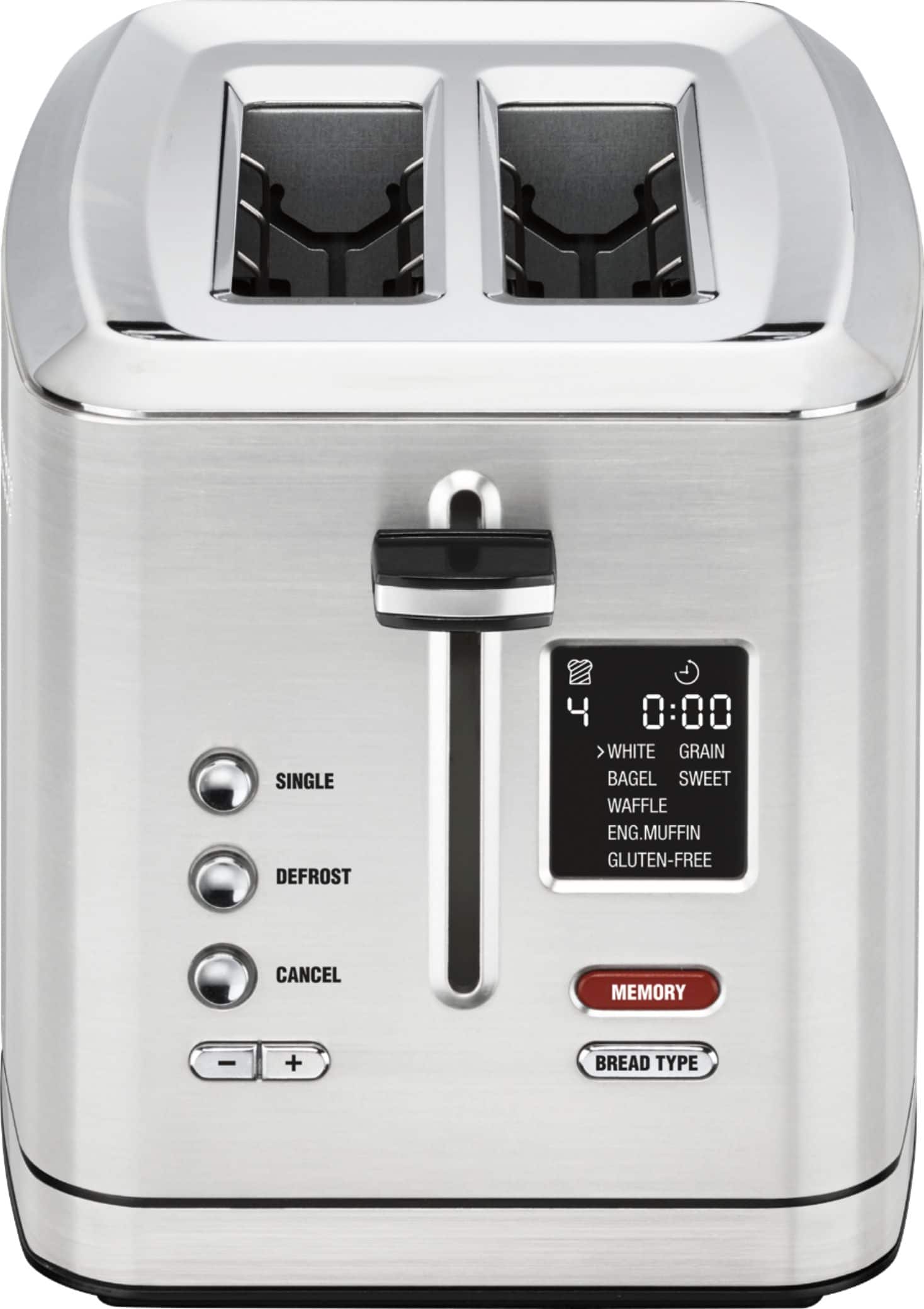 Front. Cuisinart - 2-Slice Digital Toaster with MemorySet Feature - Stainless Steel.