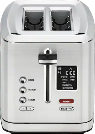 Front. Cuisinart - 2-Slice Digital Toaster with MemorySet Feature - Stainless Steel.