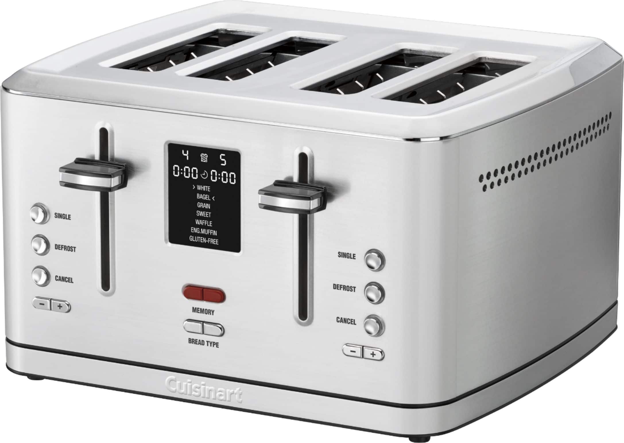 Alt View 12. Cuisinart - 4-Slice Digital Toaster with MemorySet Feature - Stainless Steel.