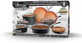Gotham Steel - Hard Anodized 13-Piece Cookware Set - Copper