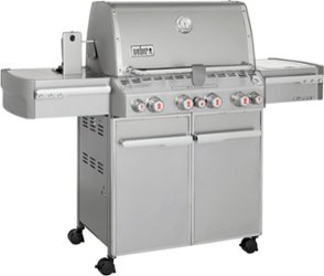 Weber - Summit S-470 4-Burner Propane Gas Grill - Stainless Steel - Angle_Zoom