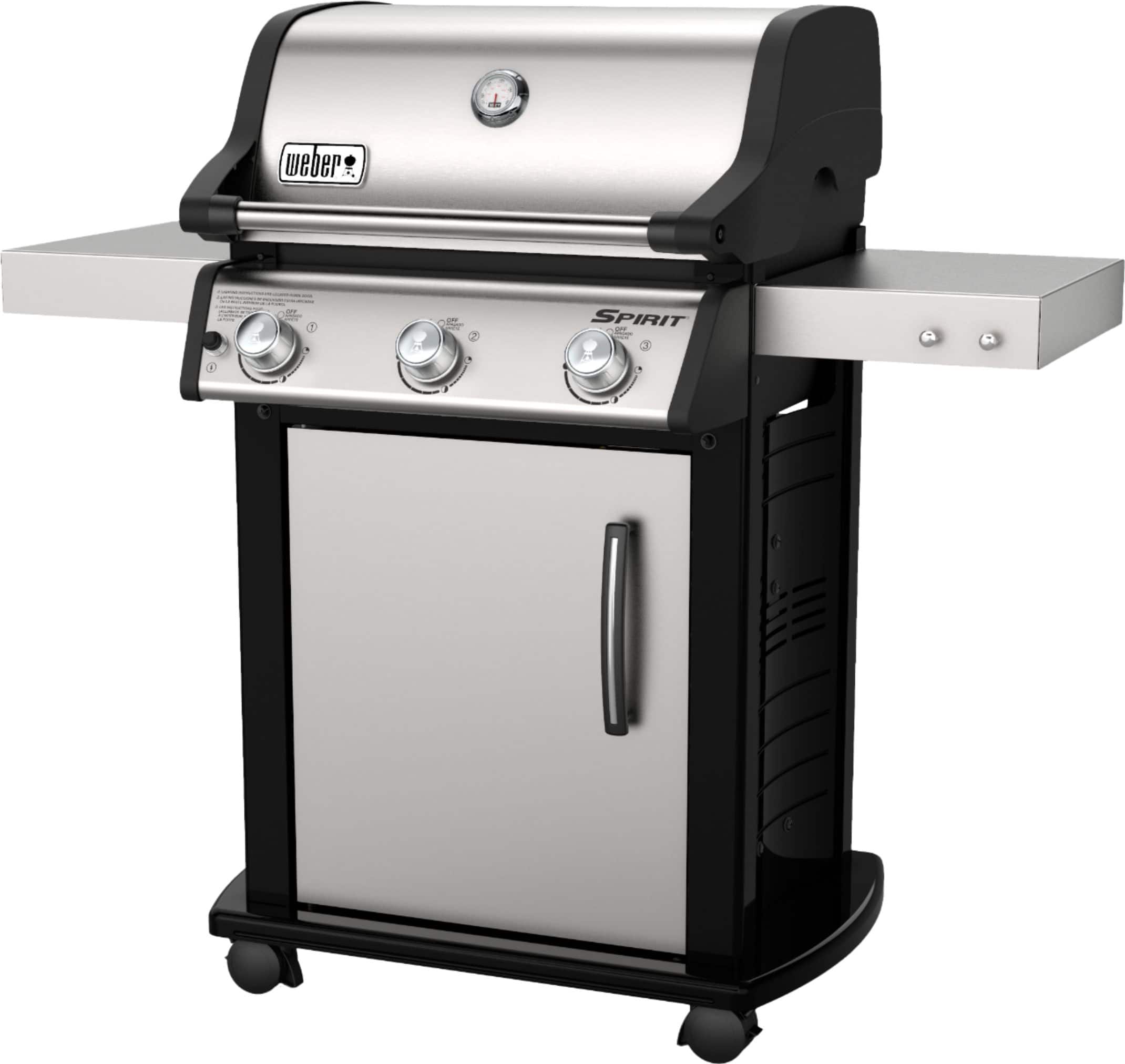 Weber - Spirit S-315 3-Burner Propane Gas Grill - Stainless Steel - Angle_Zoom