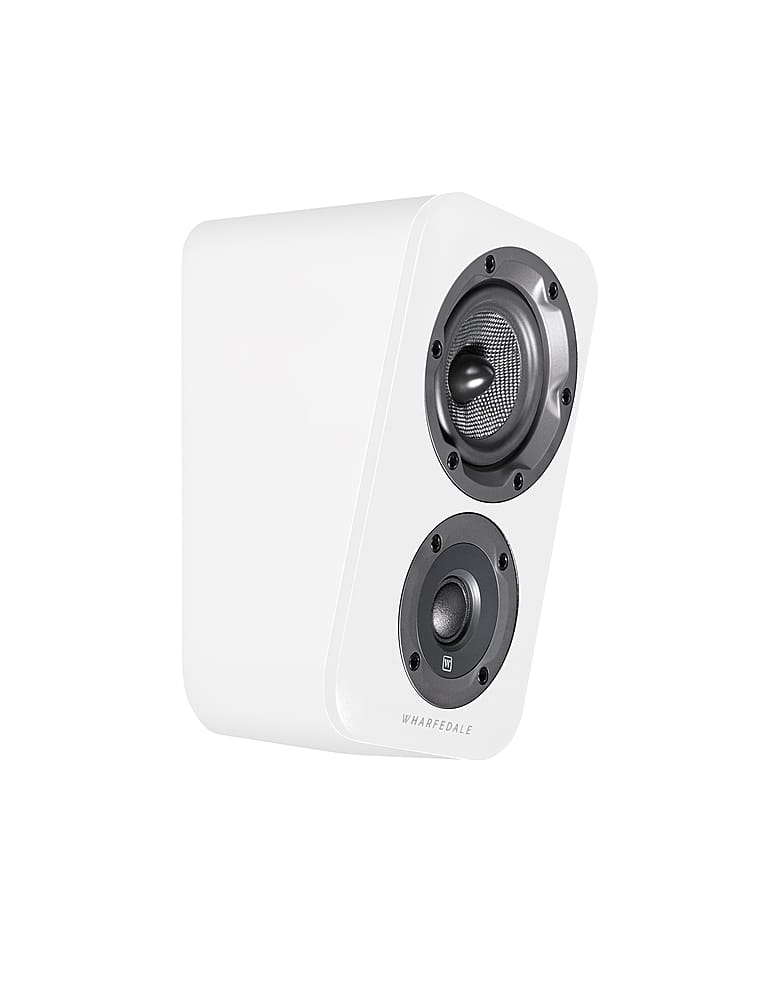 Angle View: Wharfedale - D300 3D Surround Speakers (Pair) - White Sandex