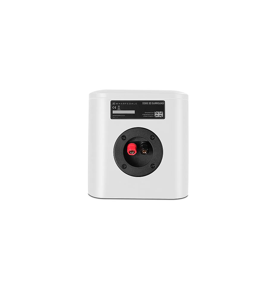 Left View: Wharfedale - D300 3D Surround Speakers (Pair) - White Sandex