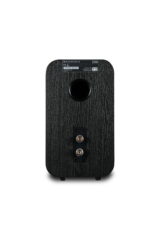 Back View: Wharfedale - D.310 Bookshelf Speakers (Pair) - Black Wood