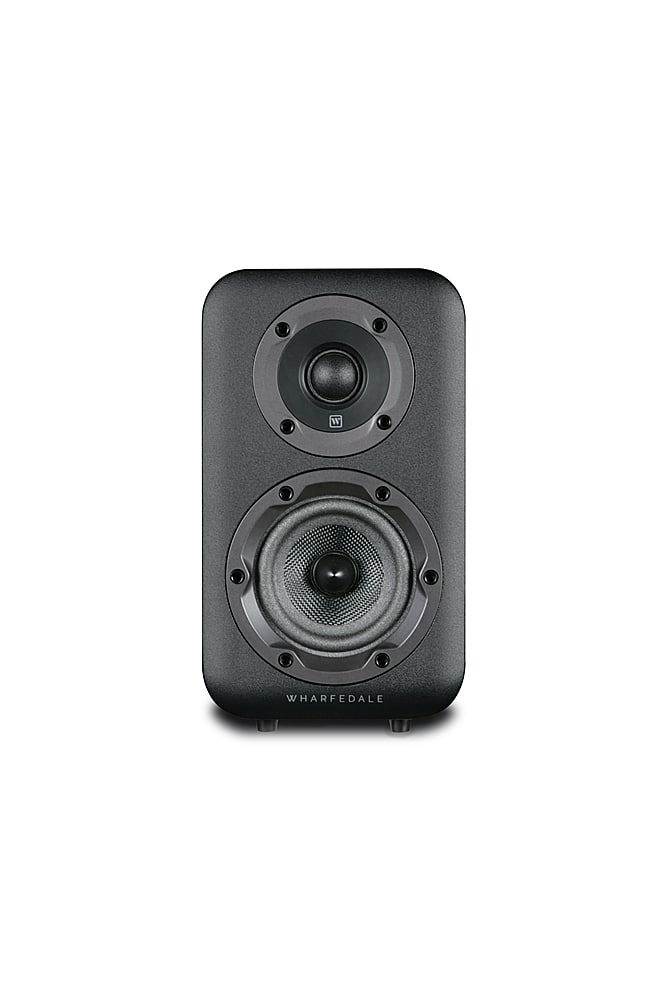 Front. Wharfedale - D.310 Bookshelf Speakers (Pair) - Black Wood.