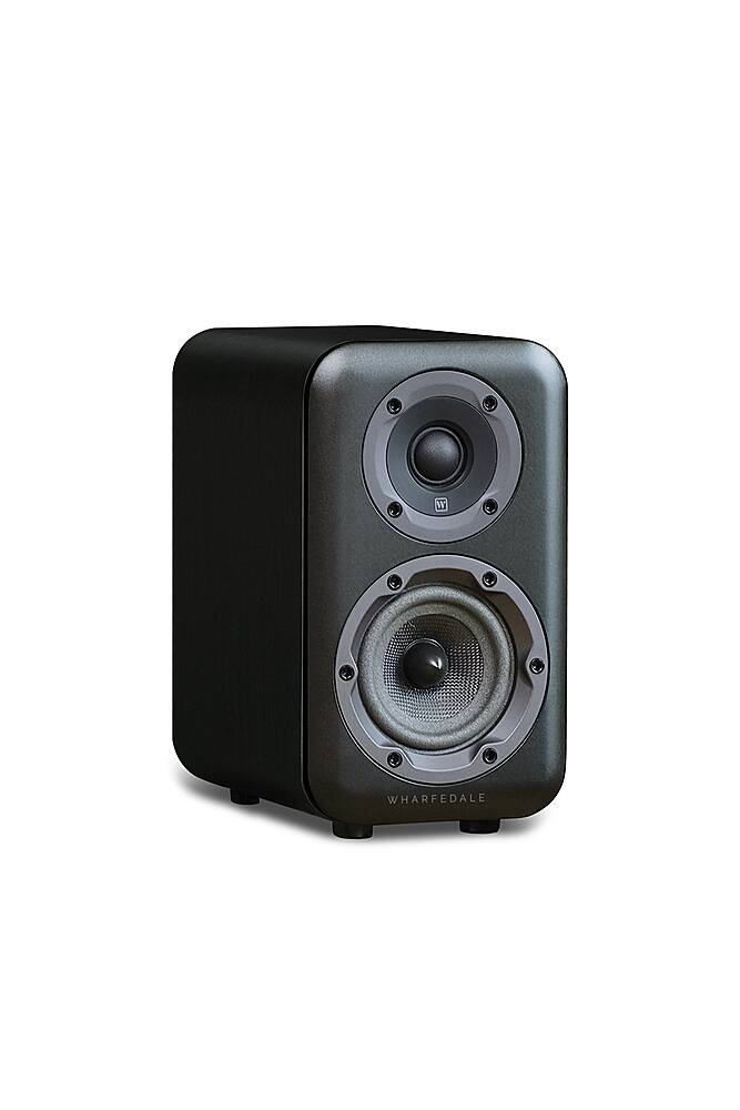 Left View: Wharfedale - D.310 Bookshelf Speakers (Pair) - Black Wood