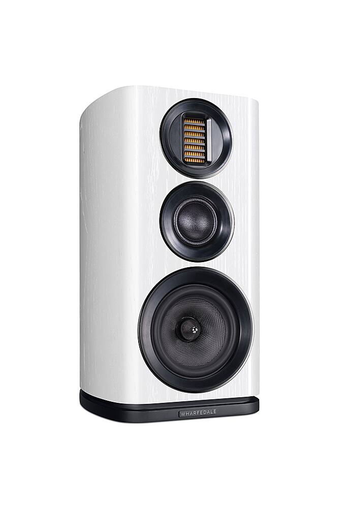 Left View: Wharfedale - EVO 4.2 Bookshelf Speakers (Pair) - White Oak