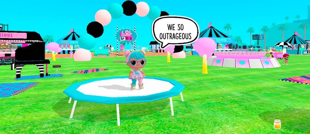 The largest text reads "We're so outrageous."