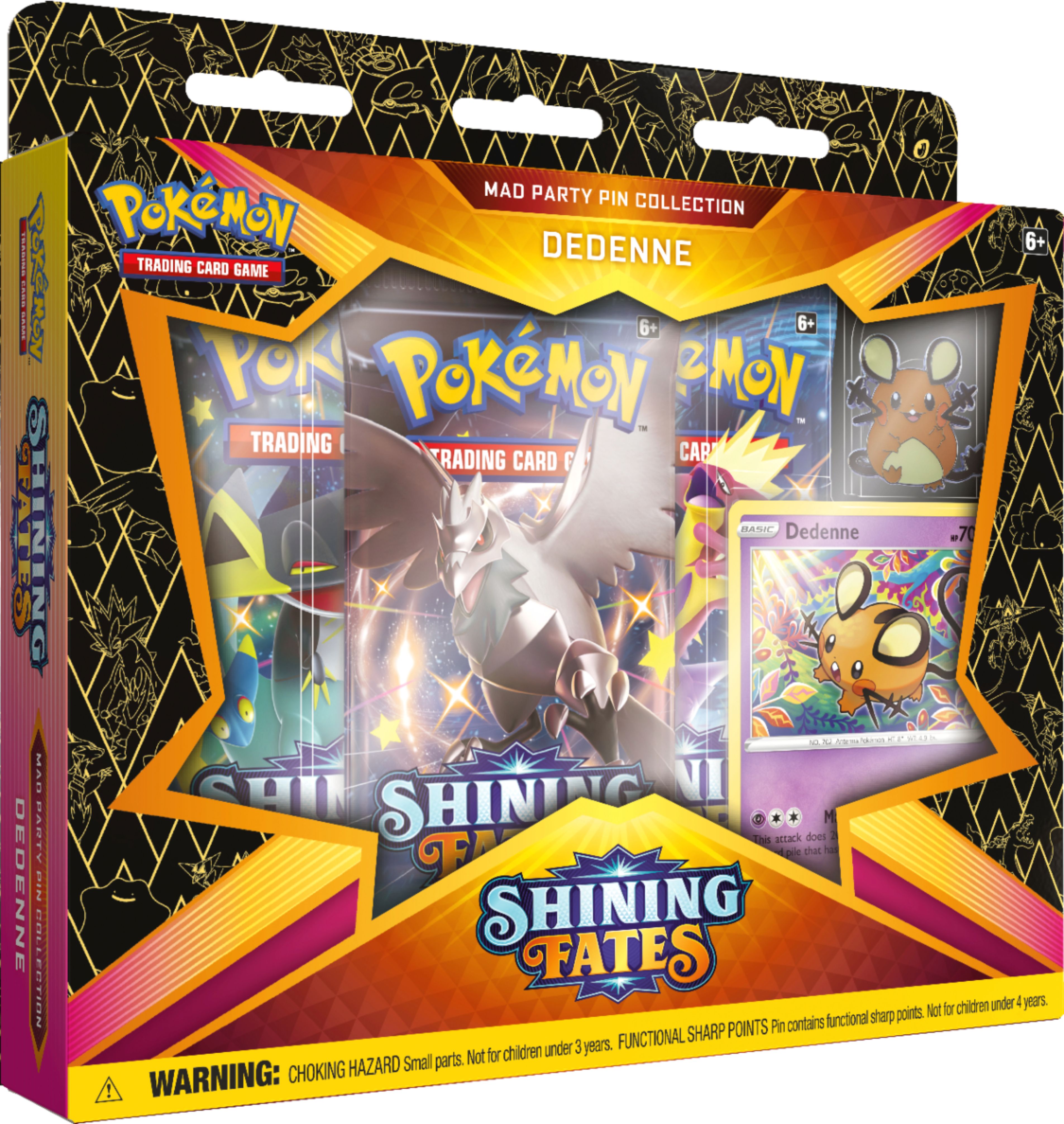 Pokemon TCG Shining Fates Mad Party Pin Collection Dedenne 