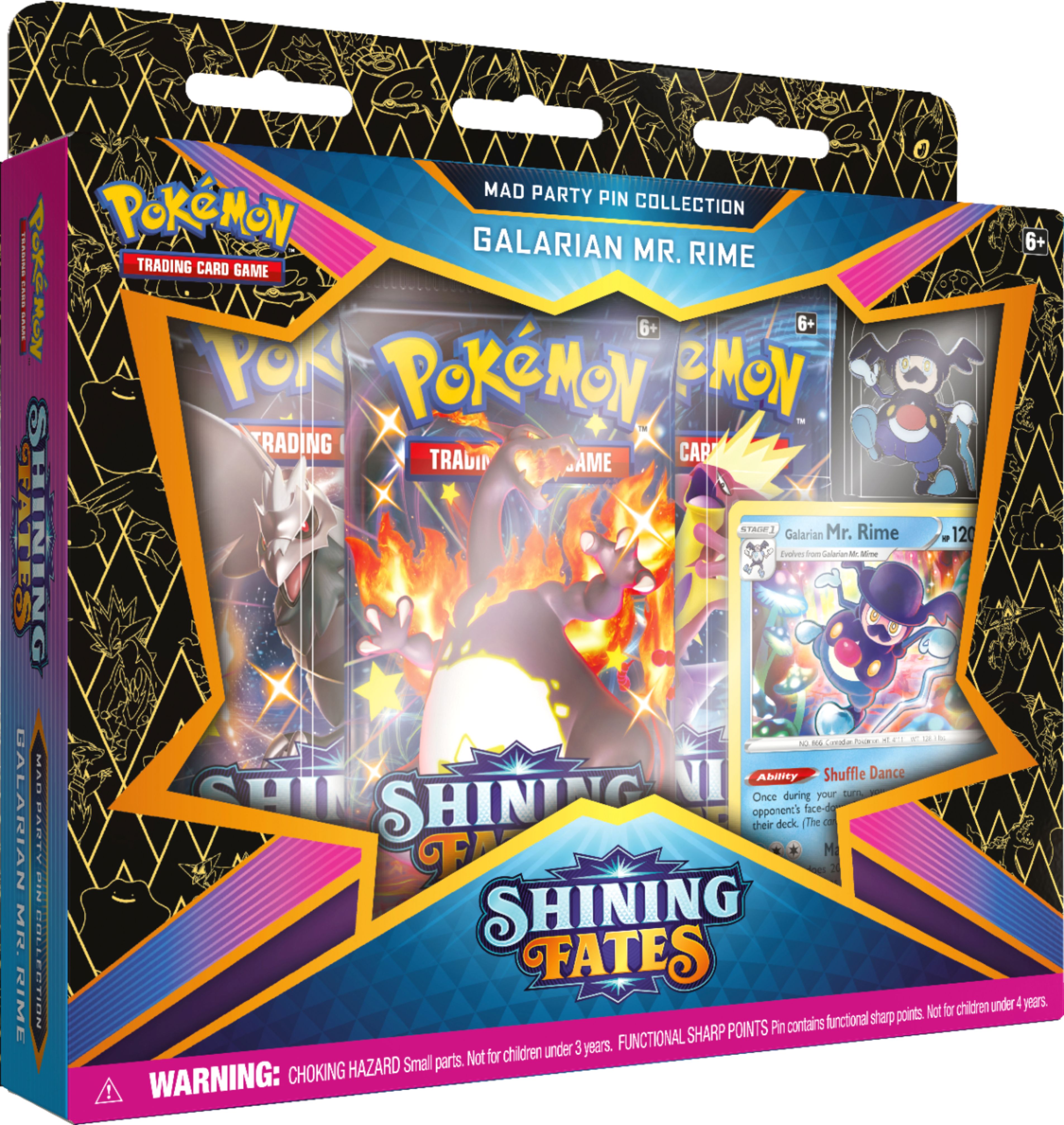 12 Packs POKEMON SHINING FATES x4 MAD PARTY PIN COLLCTION