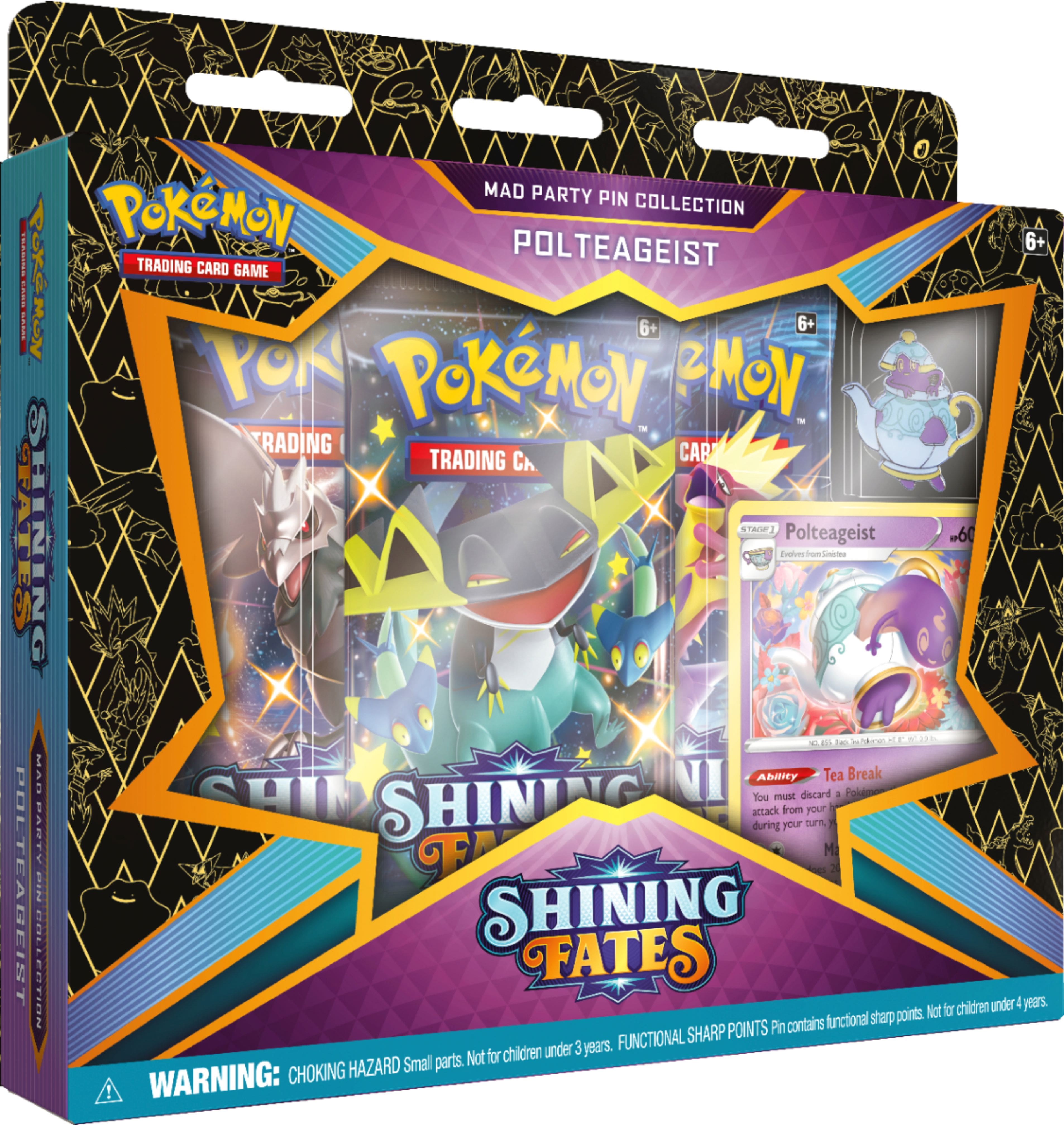 Shining Fates - Mad Party Pin Collection Display (8 Boxes)