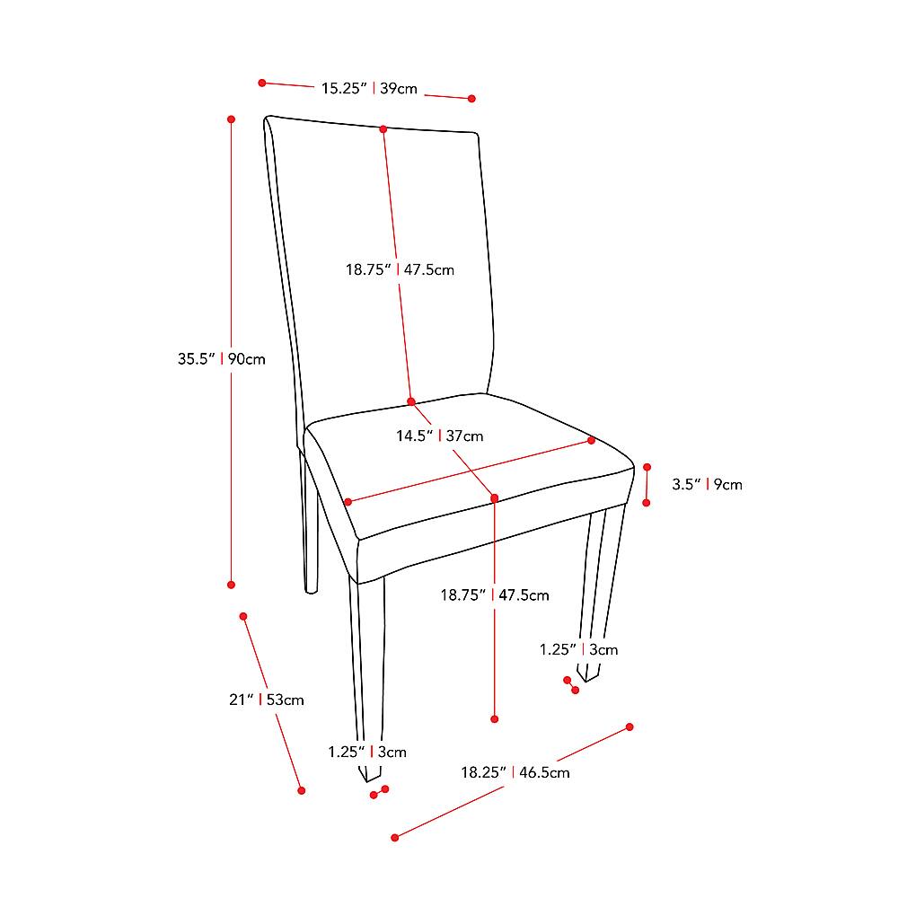 Best Buy: CorLiving Alpine Two Tone Gray and Cherry Wood Dining Chair ...