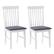 Angle. CorLiving - Michigan Two Toned White and Gray Dining Chair, Set of 2 - White/Gray.
