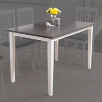 CorLiving - Michigan Two Tone White and Gray Dining Table - White/Gray - Front_Zoom