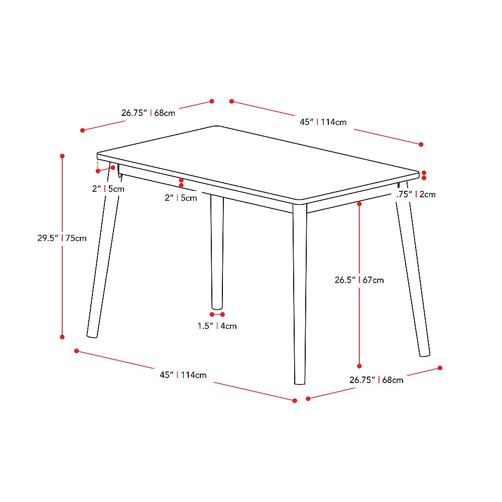 Best Buy: Corliving Branson Stained Dining Table Warm Walnut Dsw-300-t