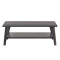 Angle Zoom. CorLiving - Hollywood Dark Gray Coffee Table with Shelf - Dark Grey.