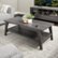 Front Zoom. CorLiving - Hollywood Dark Gray Coffee Table with Shelf - Dark Grey.