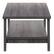 Alt View 12. CorLiving - Hollywood Dark Gray Coffee Table with Shelf - Dark Grey.
