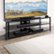 Left Zoom. CorLiving - Black Gloss TV Bench with Open Shelves for TVs up to 85" - Black.