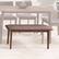 Front. CorLiving - Branson Warm Walnut Stained Dining Bench - Warm Walnut.