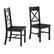 Angle. Walker Edison - Modern Farmhouse X-Back Dining Chairs, Set of 2 - Antique Black.