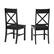 Left. Walker Edison - Modern Farmhouse X-Back Dining Chairs, Set of 2 - Antique Black.