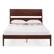 Alt View 11. Walker Edison - Mid Century Modern Queen Size Solid Wood Bed Frame - Walnut.