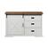 Front. Walker Edison - 56” Farmhouse X Door TV Stand for TV's up to 60” - Rustic Oak/Brushed White.