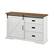 Left. Walker Edison - 56” Farmhouse X Door TV Stand for TV's up to 60” - Rustic Oak/Brushed White.