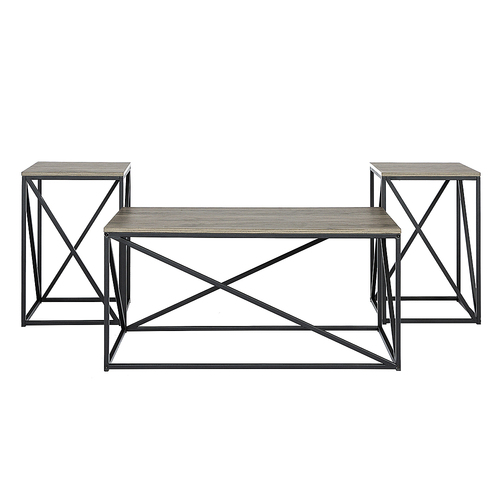 Must Have Walker Edison 3 Piece Geometric Table Set Slate Grey From Walker Edison Accuweather Shop