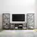 Alt View 12. Walker Edison - Modern Farmhouse Wall TV Stand for TV's up to 80” - Gray Wash.